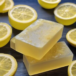 Go Nature Y Lemon Soap, Refreshing with Essential Oil A Display Of Glycerin Lemon Soap Edited 1 300x300